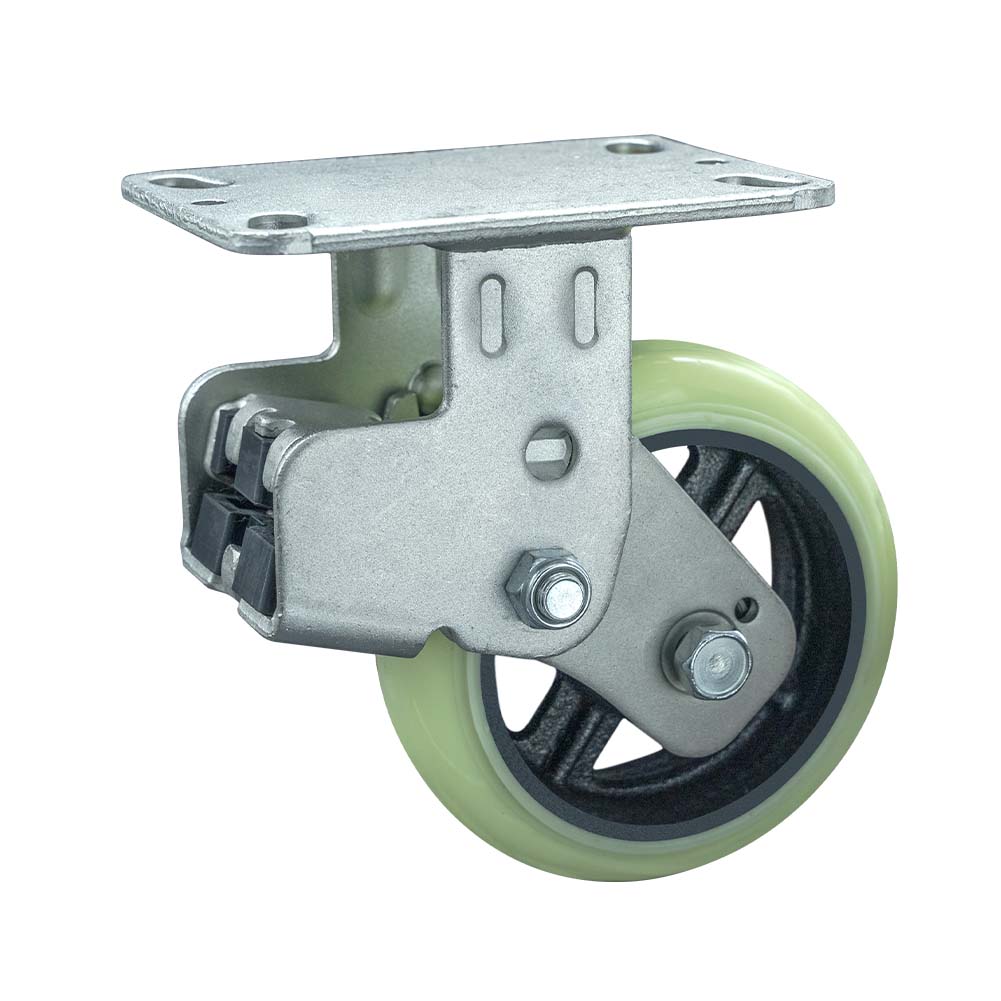 Shock Absorbing Heavy Duty Iron Core Polyurethane Tread  Rigid Caster(DS-98 Series)